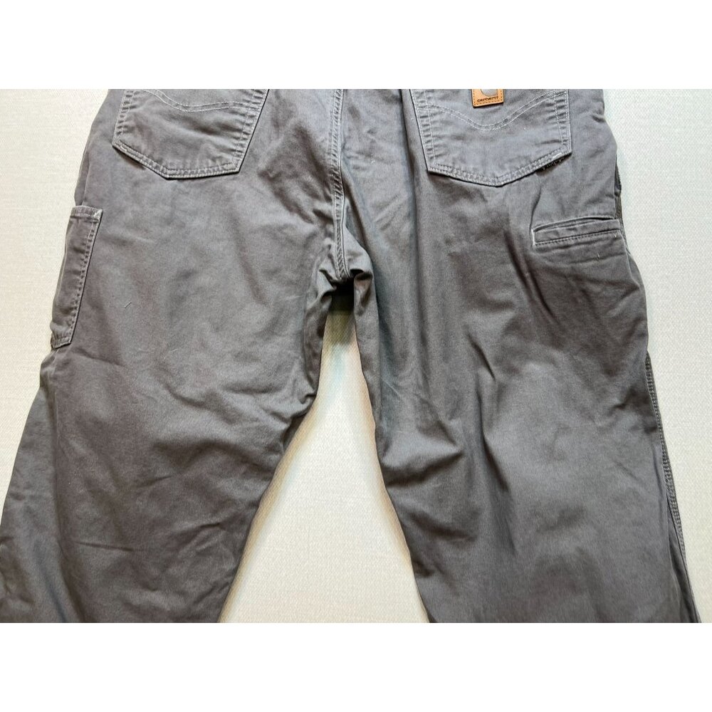 Carhartt Mens Lose Fit Workwear Carpenter Pants Mid Rise Stretch Size 40x30 Gray - Picture 11 of 12
